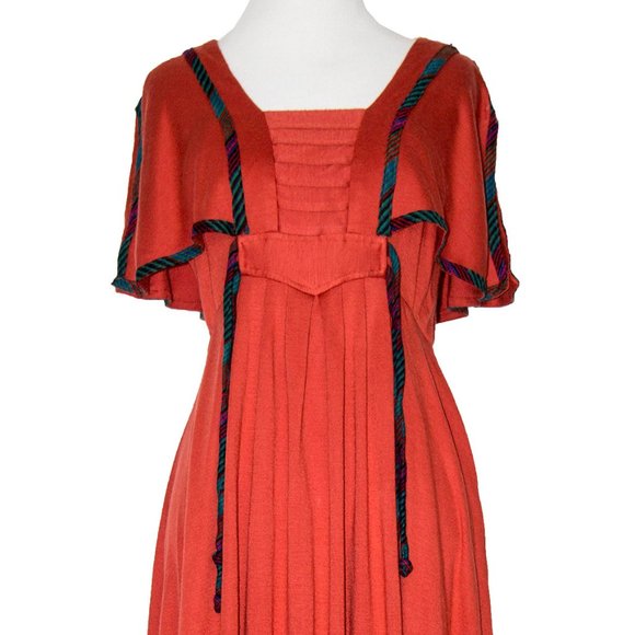 VINTAGE 60s 70s Jody Orange Dress Trims Small - Picture 1 of 12
